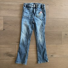 Polo Ralph Lauren Jeans Girls Size 7 Blue Bootcut Embroidered Patch Pockets