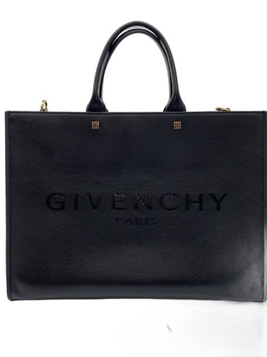 GIVENCHY Tote Bag G-tote Shoulder Leather BLK Used