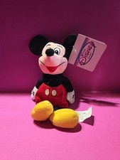 VTG Disney Store Mickey Mouse Bean Bag Plush Toy 9" W/Tags Anime Cartoon