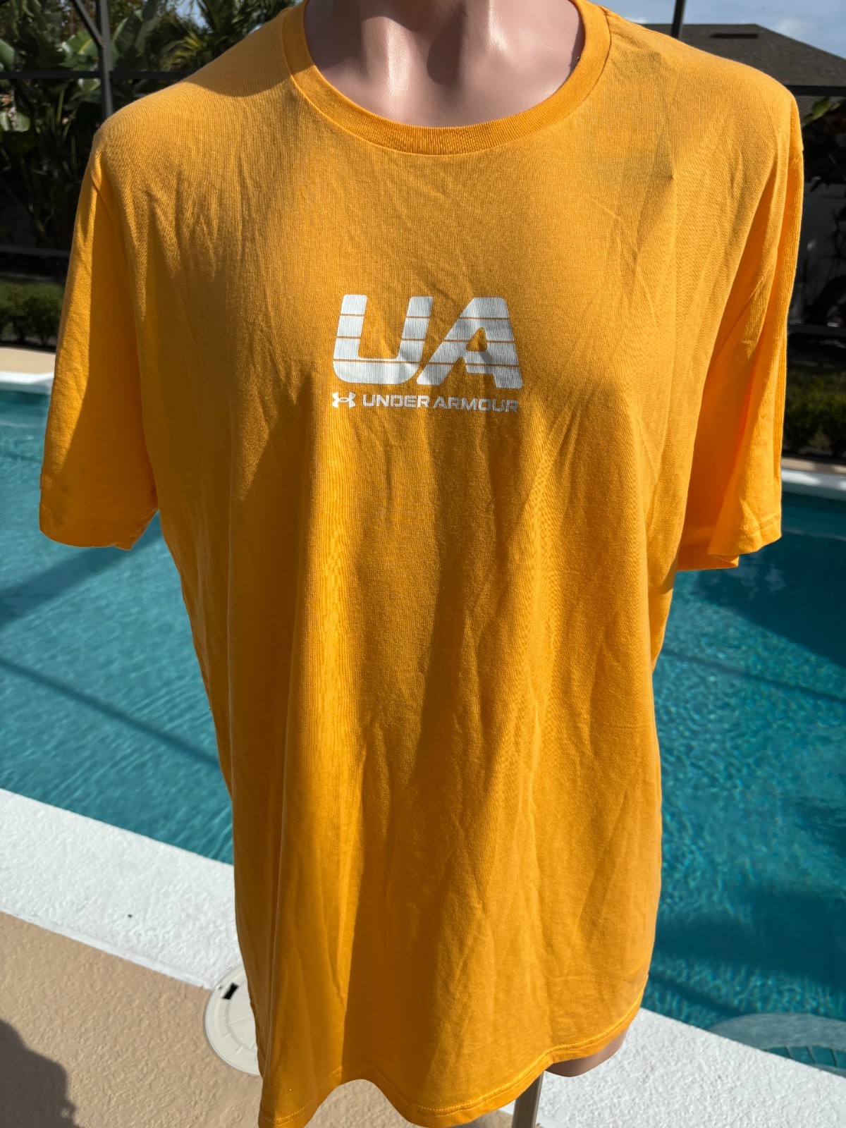 Under Armour Yellow Loose short sleeve T Shirt Mens XXL NEW thumbnail 3