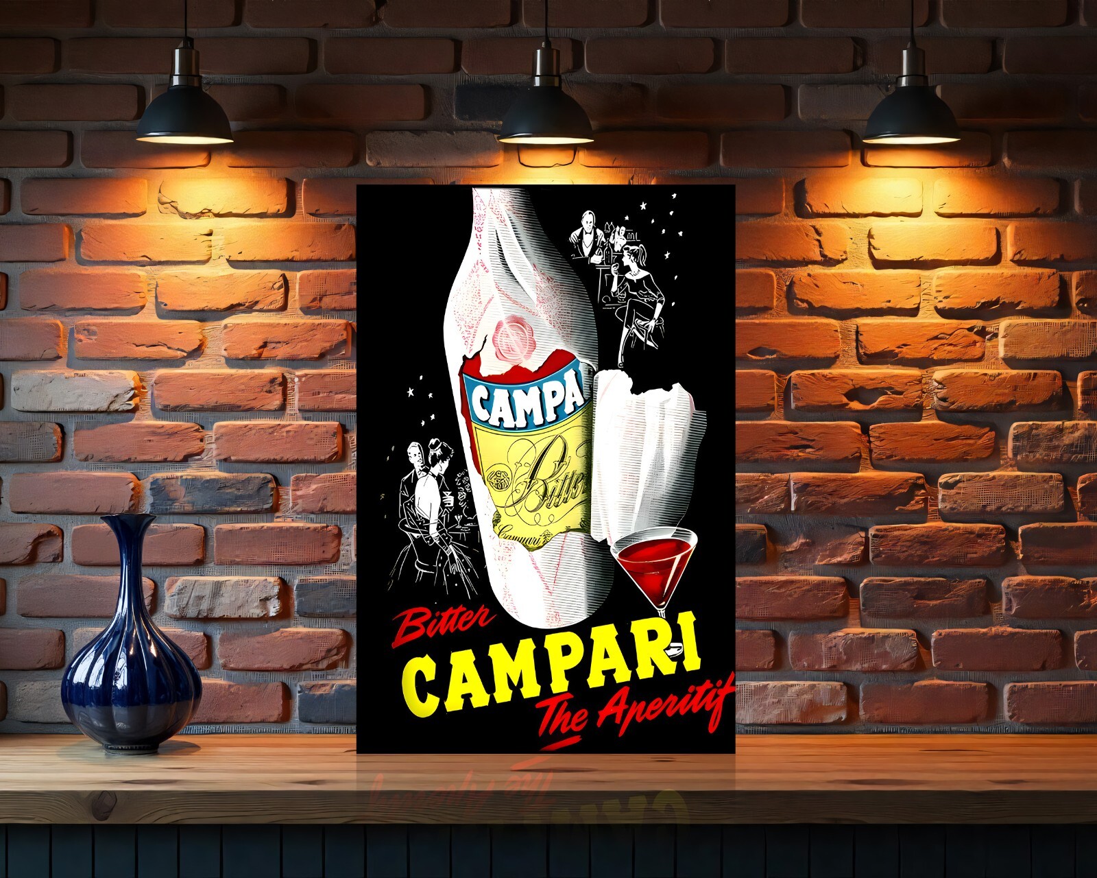 Bitter Campari Heavy Metal Sign – 24"x16" (60x40 cm)