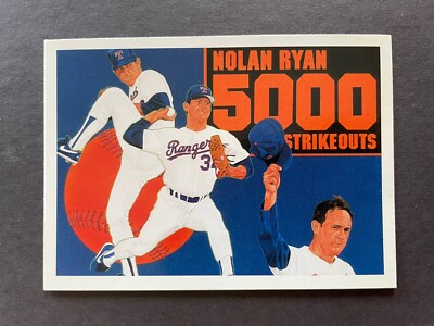 1990 Upper Deck NOLAN RYAN #34  5000 Strikeouts  Texas Rangers Baseball Card