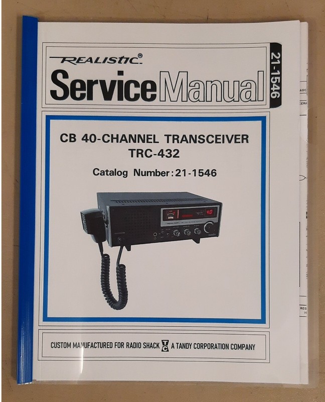 Realistic TRC-432 CB Service Manual - Both schematic types!
