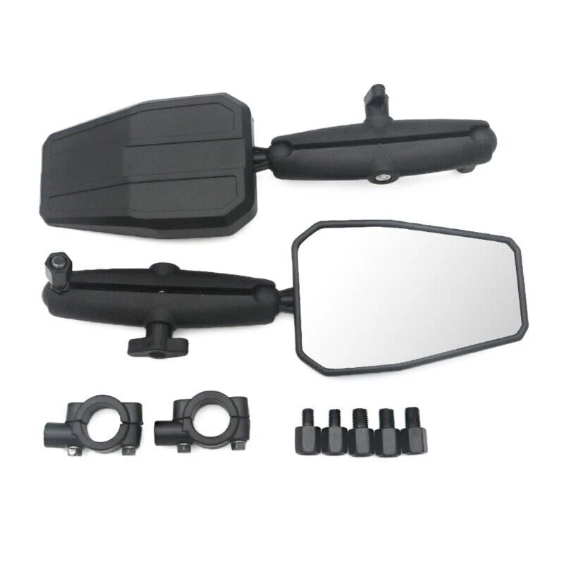 For Dirt Bike Dual Sport Adjustable Motorcycle Rear Adventure Mirrors 8MM 10MM - Image 3 of 4