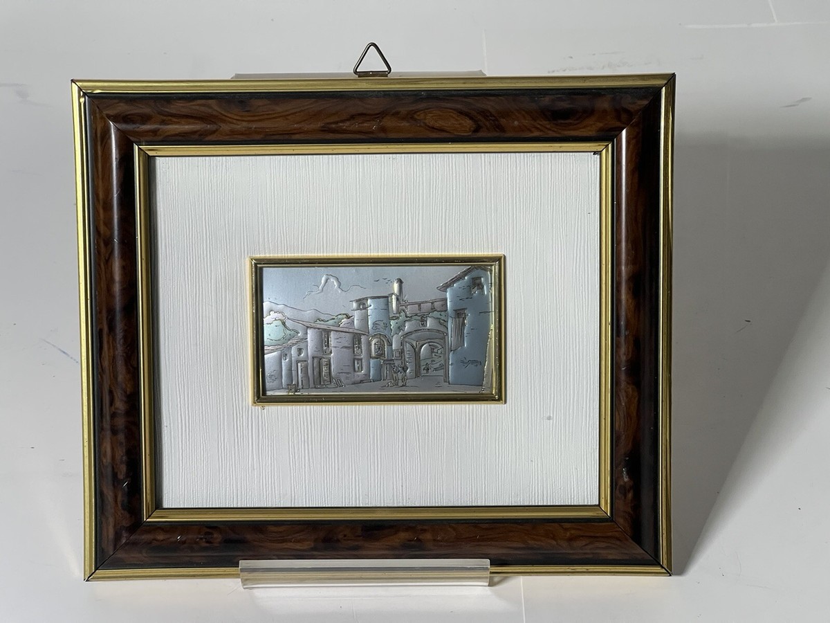 Vintage Creazioni Artistiche Silver Framed Italy Scenery Vintage Creazioni Artistiche Silver Framed Italy Scenery