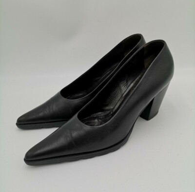 Walter Steiger Damenschuhe schwarz Leder spitz zulaufend UK 2,5 EU 35,5 - gebraucht