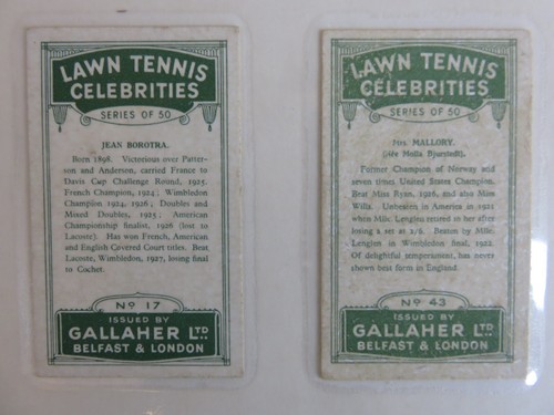Gallaher Lawn Tennis Celebrities 1928 on Mounted Card. - Picture 7 of 8