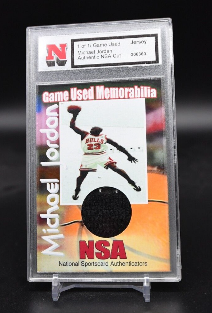 MICHAEL JORDAN 1/1 NSA AUTHENTICATED Game Used Jersey Swatch Bulls One