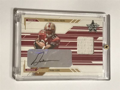 2005 Leaf Rookies & Stars Frank Gore Auto RC 6/50 Autograph Jersey Card #262