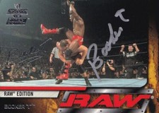 Booker T Signed 2002 Fleer WWE Raw vs SmackDown Card #13 Autograph Wrestling WCW
