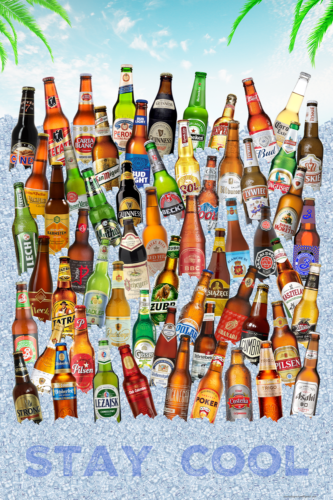 AFFICHE TOILE Celebration World of Beer Collection boisson art cadeau pour homme - Photo 1 sur 3