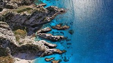 Landscape calabria sea cliff italy nature shore aerial Custom Gaming Mat Desk