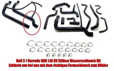Golf 2 G60 Wasserschlauch SCHWARZ Set Silikonschlauch Kühlwasserkreislauf Kühler