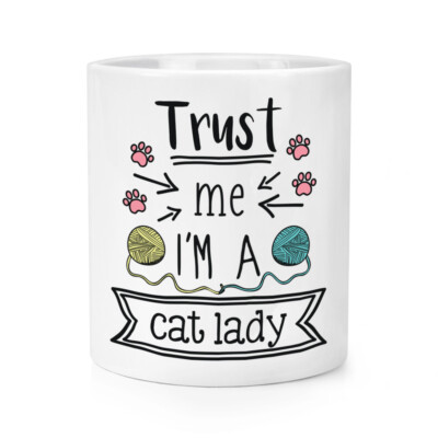 Trust Me I'M A Katze Damen Make-Up Pinsel Bleistift Topf Favorit Best Lustig