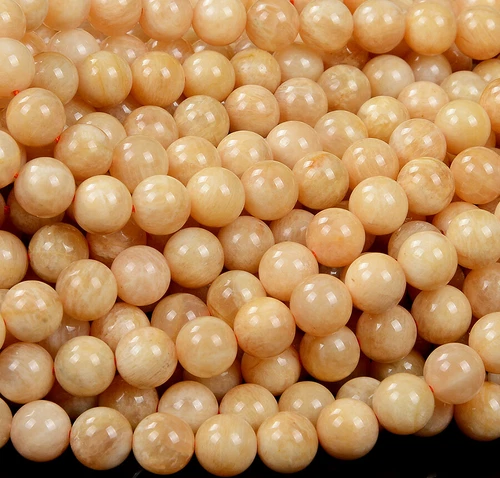 Natural Yellow Feldspar Sunstone Grd AA Round 6MM 7MM 8MM 9MM 10MM Beads (D315) - Picture 3 of 3