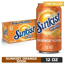 Sunkist Orange Soda, 12 oz Cans, 12-Pack