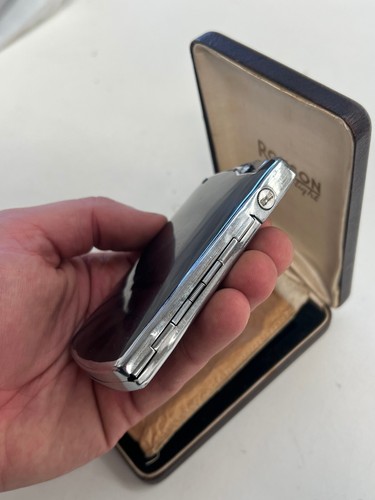 RARE VINTAGE RONSON DE-LIGHT ART DECO CIGARETTE LIGHTER & CASE - Picture 8 of 17