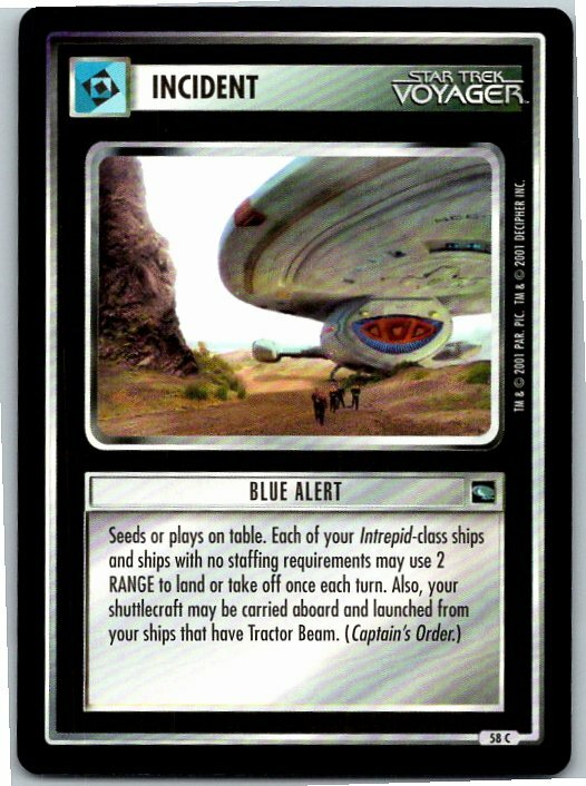 Star Trek Voyager CCG Common Card #58C Blue Alert | eBay