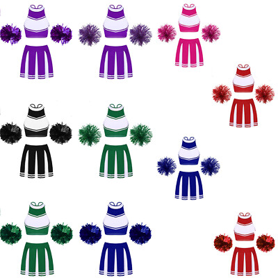 Women's Vest And Miniskirts Cheerleader Cheerleading Outfits Dancing Party Sexy