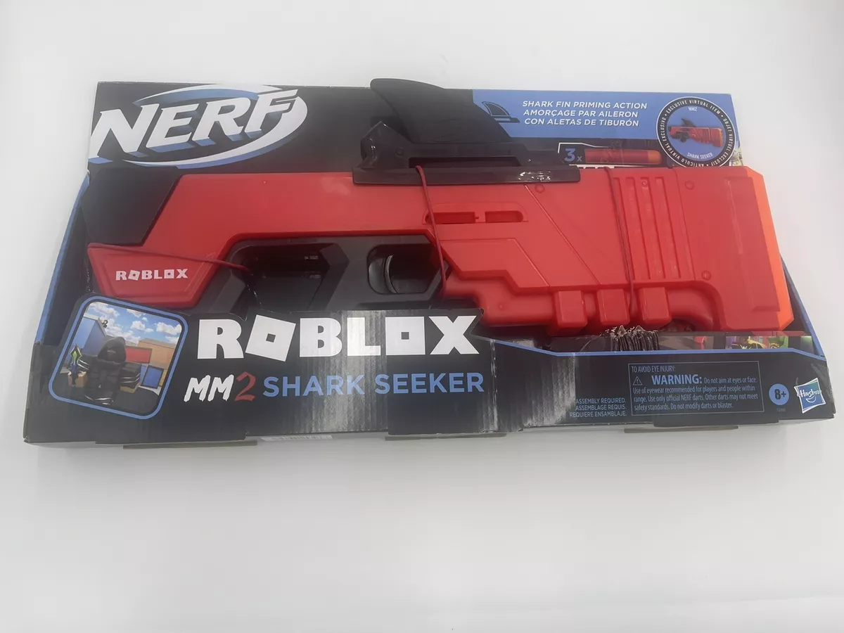 Nerf Roblox MM2 Shark Seeker Gun Exclusive Virtual Item Included  195166124346