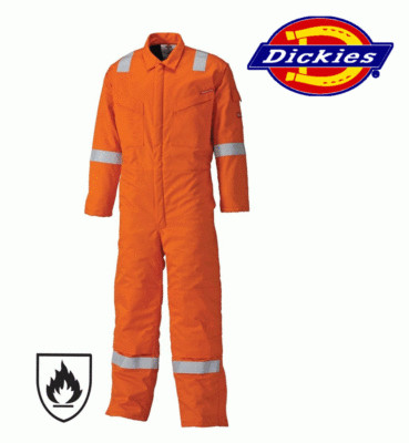 Dickies leichter Pyrovatex Coverall, flammhemmend, Kesselanzug orange