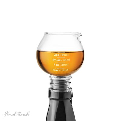 Snifter Jigger Stopfen 3 in 1 Messlehre, Flaschenverschluss & Schnapsglas