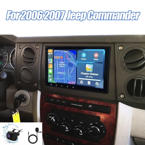 Radio limitada para Jeep Commander 2006 2007 Apple Carplay Android 14 GPS navegación 32G - Imagen 2 de 18