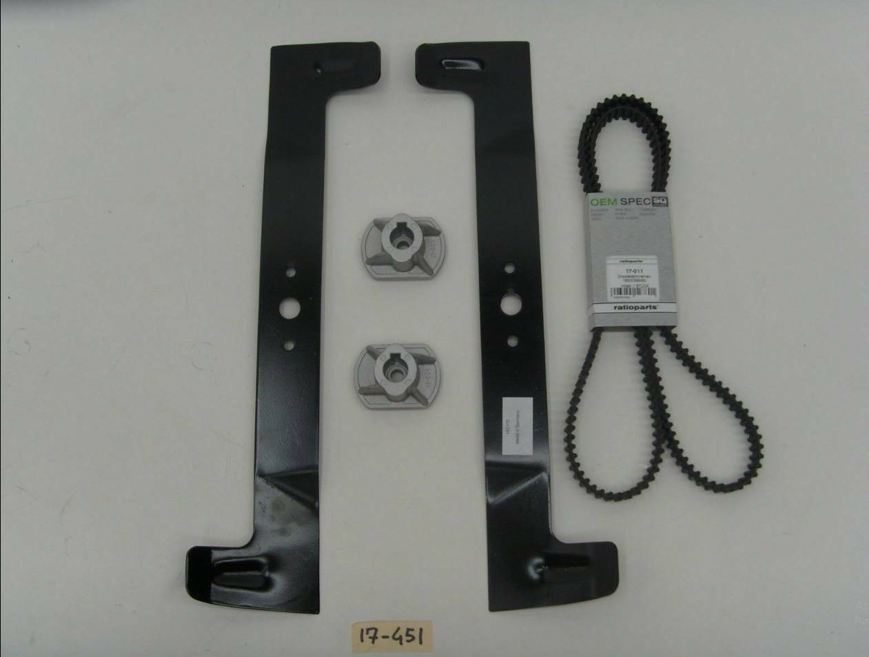 Kit riparazione trattorino rasaerba Twincut 102 mozzo lama cinghia CASTELGARDEN