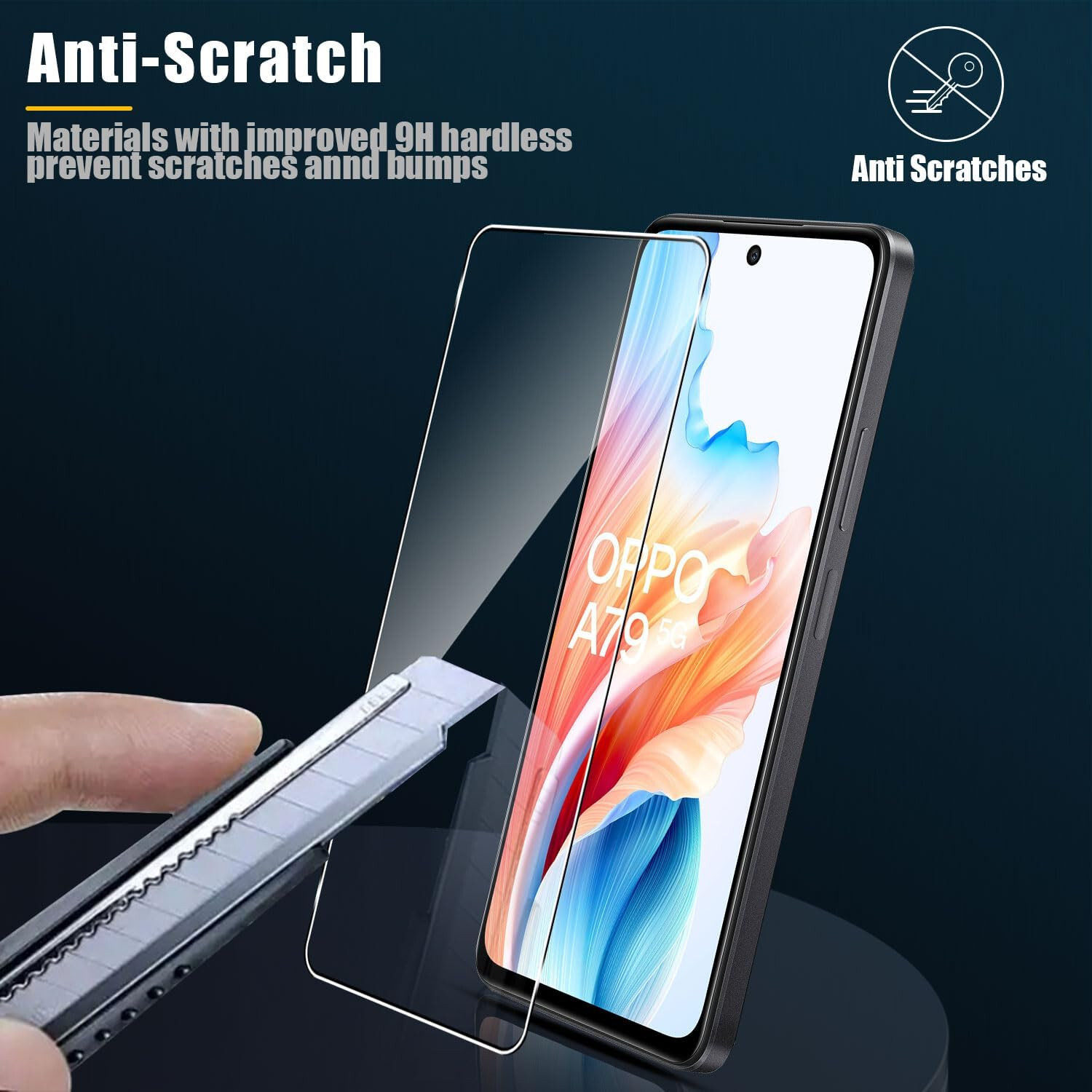 DOINK Cover Per Oppo A94 5G, Custodia Vetro Temperato Silicone Tpu Colore 7 136130s