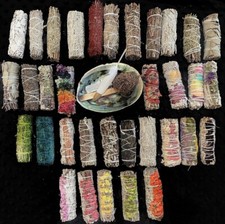 Two Handmade 4  Sage Smudges custom incense - Variety