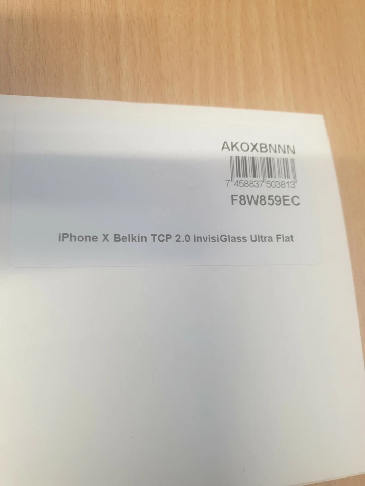 Belkin iphone X screen protector TCP 2.0 InvisiGlass Ultra Flat AKOXBNNN - Image 2 of 3