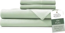 Hotel Sheets Direct 4 Piece Bed Sheet Set Full Size, Full, 07 - Light Green 