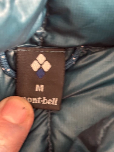 Montbell Plasma 1000 fill Down Jacket Men Medium Blue Ultralight 4.6 oz Puffer image 7