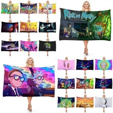 Cartoon Rick and Morty Bath Towel Beach Swim Towel Turt Microfiber 70*140cm