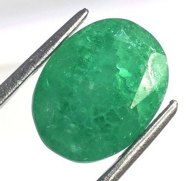 Exclusive Quality Natural Green Emerald 9.25 Oval Shape IGL Gemstone 6AHK