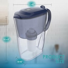 Water Filter Pitcher 10-Cup Jug with Purifier Cartridge  Indicator
