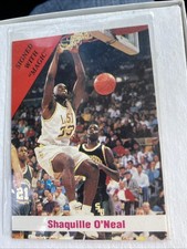 1992 SPORT STARS SIGNED WITH MAGIC SHAQUILLE O'NEAL LSU TIGERS - Free Shipping !