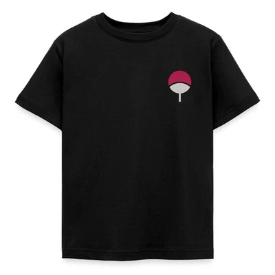 Naruto Brustlogo Des Uchiha-Clan Kinder T-Shirt - Bild 1 von 4
