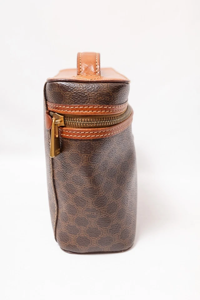 Auténtico bolso de mano CELINE Macadam marrón PVC cuero Foto 4 de 4