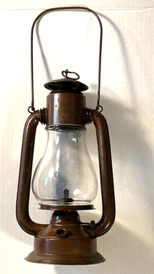 ANTIQUE SG & L/DIETZ NO.10 BRASS TUBULAR KEROSENE LANTERN-VERY RARE-PLEASE READ!