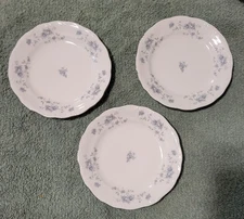 BLUE GARLAND Bread Dessert Snack Plates JOHANN HAVILAND Bavaria Germany Set of 3