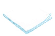 Gentleman Essentials Weekend Casual White Pocket Square Azure Blue