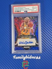 Kareem-Abdul Jabbar 2024 Panini Prizmatrix Signatures Blue Shimmer #14/25 PSA 10