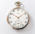 1915 SILVER CASED OMEGA 15 JEWELS SWISS LEVER POCKET WATCH CAL 40.6L.T2 WORKING
