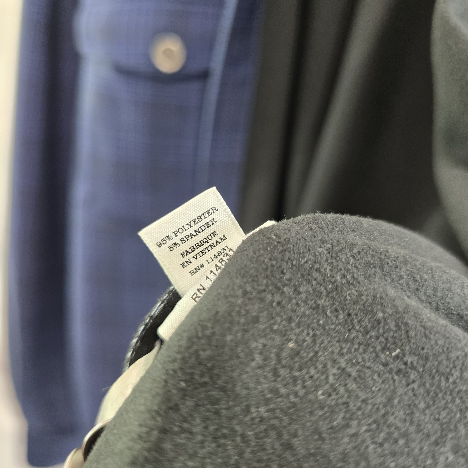 Construct Shirt Jacket Men Medium Blue Button Fle… - image 12