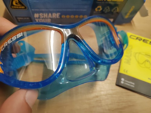 Cressi Moon Junior Kids Dive Mask, 5-10 years, BLUE - Picture 4 of 10