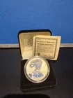 2002 Hologram Silver Eagle .999 PURE Silver Uncirculated COA in Box