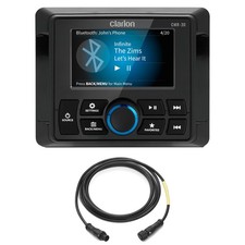 Clarion CMR-30 Marine Wired Remote with Full-Color LCD Display w/ CMC-RC-6 6 ...