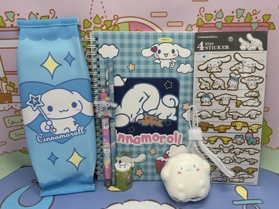 CINNAMOROLL A5 Notizbuch Squishy Federmäppchen Aufkleber Bleistift Stift Gummi Konvolut