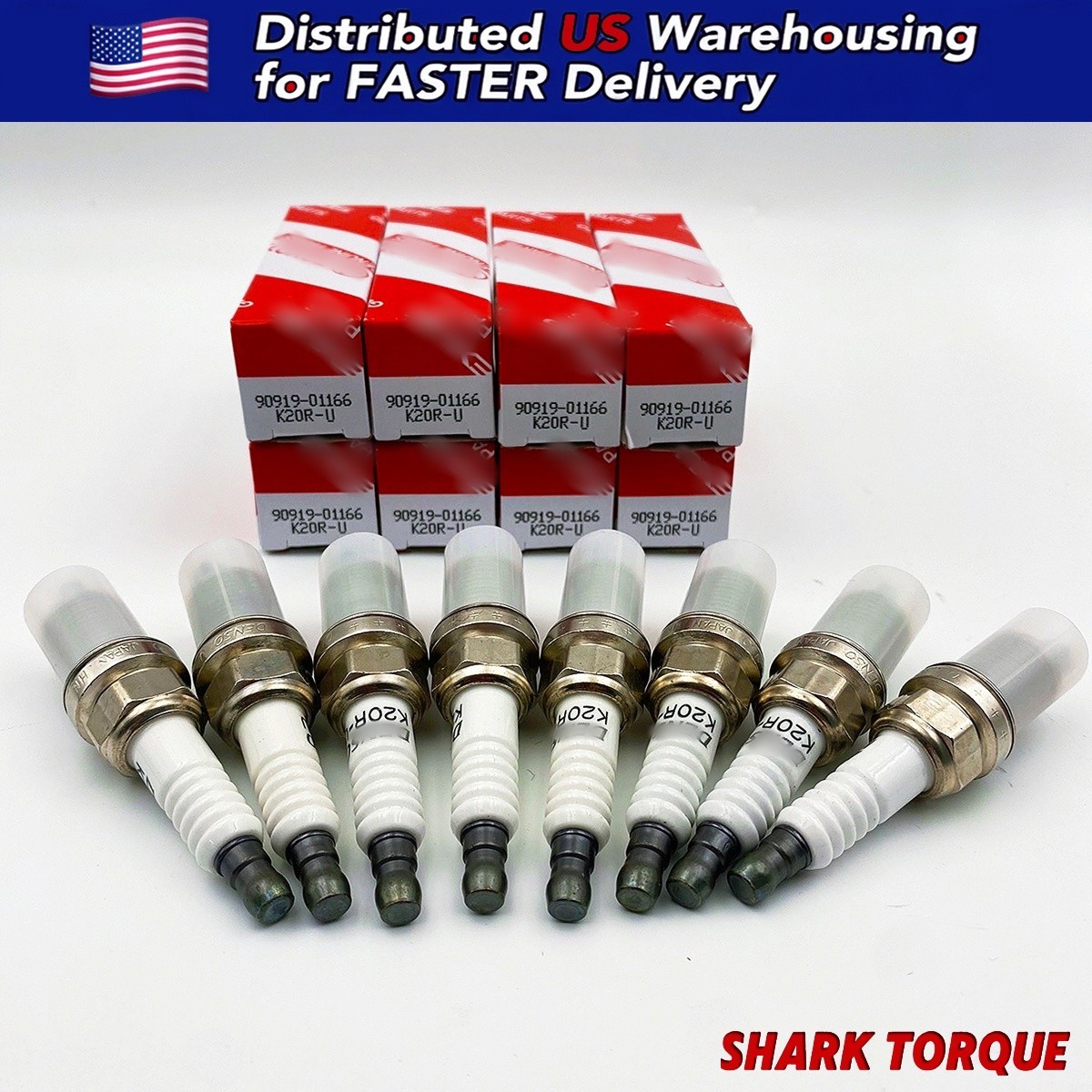 NEW 8 Pack OEM 90919-01166 Spark Plug for Toyota Sequoia 2001-2004 V8 4.7L